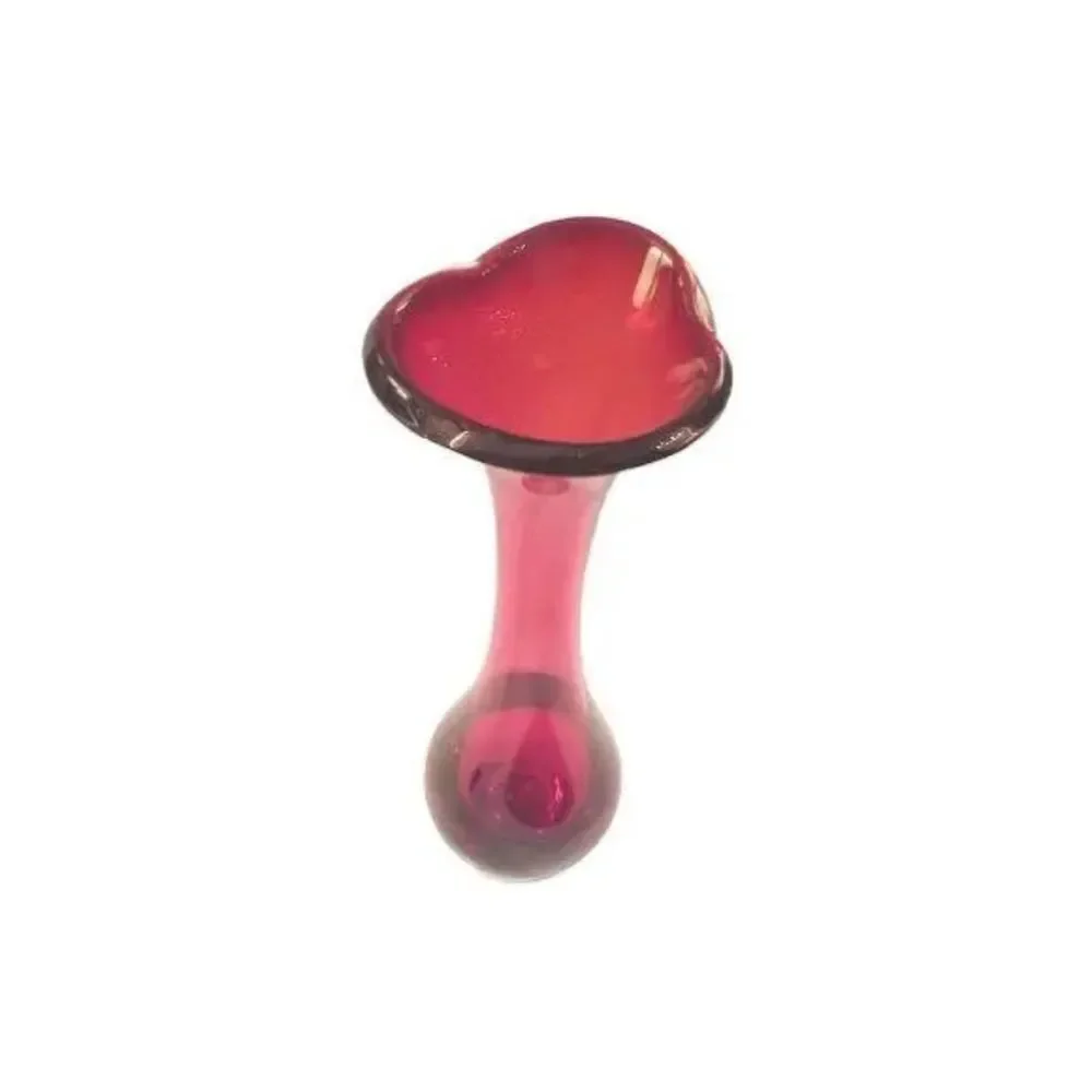 Mid-Century Sweden Tall Red Jack in the Pulpit Art Glass Vase 15”H
